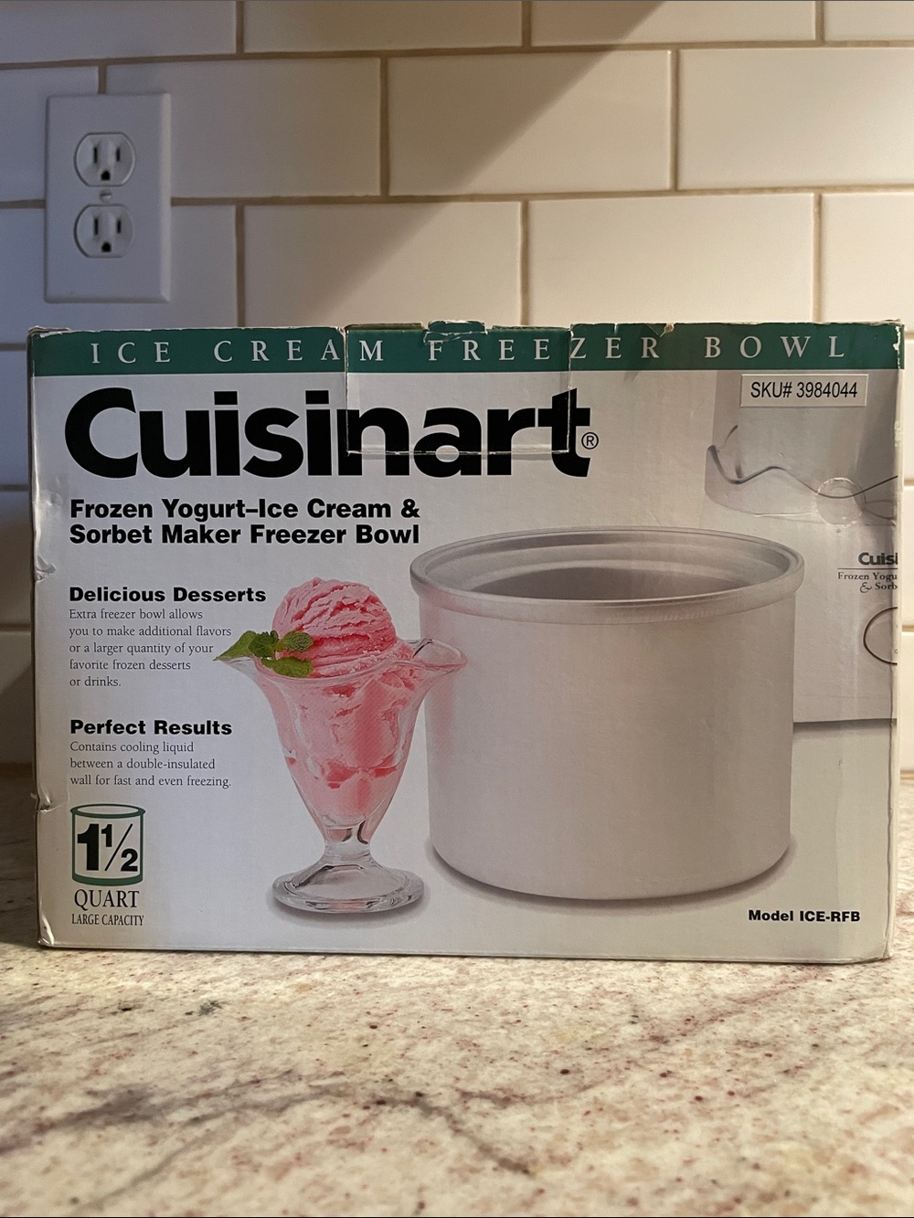 Cuisinart Silver Ice Cream Freezer Bowl - Picture 3 of 8